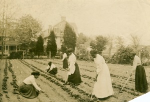 Girls gardening class